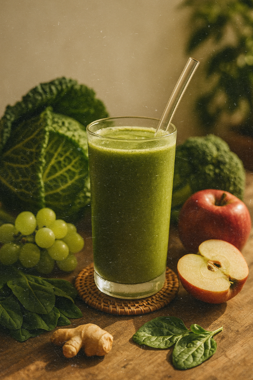 grüner saft wirsing brokkoli